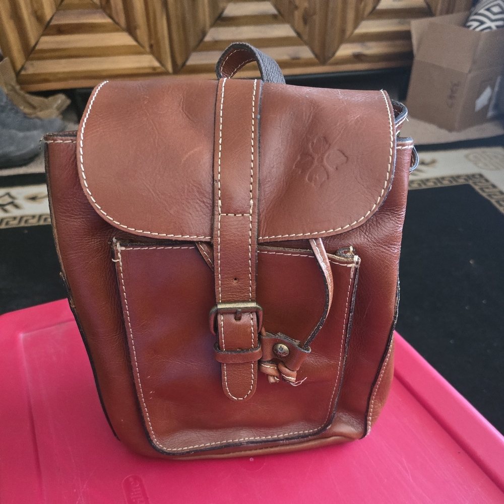 Patricia Nash Brown Leather Backpack
